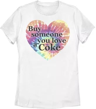 Licensed Character Juniors' Coca-Cola Pride Buy Someone You Love A Coke Tee, Girl's, Size: XXL, White