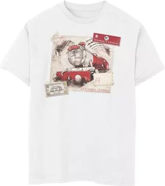 Harry Potter Boys 8-20 Harry Potter Hogwarts Express Post Card Graphic Tee, Boy's, Size: XL, White