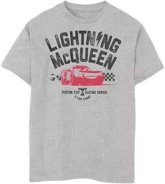 Disney / Pixar's Cars Boys 8-20 3 Lightning McQueen Ready Graphic Tee, Boy's, Size: Small, Grey