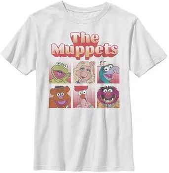 Disney s The Muppets Boys 8-20 Comic Box Up Tee, Boy's, Size: Medium, White