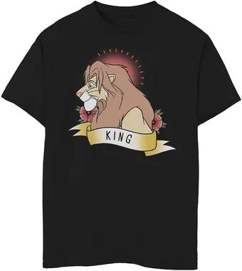 Disney s The Lion King Boys 8-20 Simba King Tattoo Yellow Graphic Tee, Boy's, Size: XS, Black