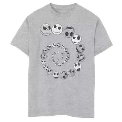 Disney s The Nightmare Before Christmas Boys 8-20 Jack Emotional Spiral Graphic Tee, Boy's, Size: Small, Grey