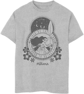 Disney s Moana Boys 8-20 Guided By The Stars Born To Voyage Graphic Tee, Boy's, Size: Large, Grey