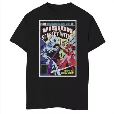 Marvel Boys 8-20 Marvel Vision & The Scarlet Witch Night Of The Living Druid Graphic Tee, Boy's, Size: Small, Black