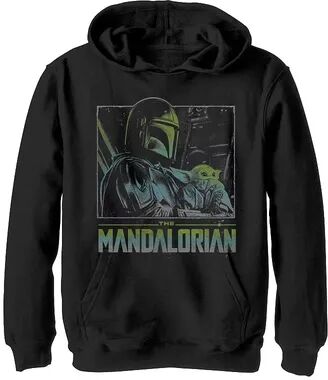 Star Wars Boys 8-20 Star Wars: The Mandalorian & The Child aka Baby Yoda Color Pop Poster Graphic Hoodie, Boy's, Size: Large, Black