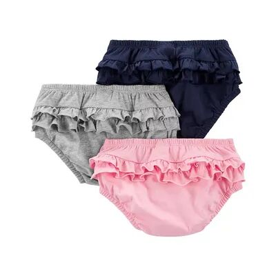 Carter's Baby Girl Carter's 3-Pack Ruffle Diaper Cover, Infant Girl's, Size: 9 Months, Assorted