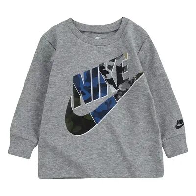 Nike Toddler Boy Nike Futura Camo Logo Long Sleeve T-Shirt, Toddler Boy's, Size: 3T, Grey