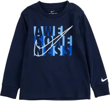 Nike Toddler Boy Nike Awesomeness Logo Long Sleeve T-Shirt, Toddler Boy's, Size: 2T, Med Blue