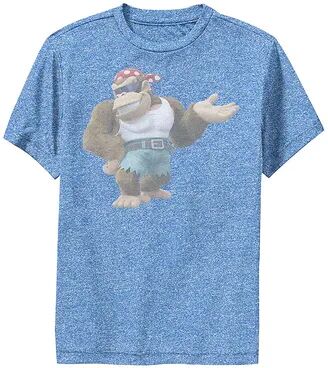 Licensed Character Boys 8-20 Nintendo Donkey Kong Country Funky Kong Tee, Boy's, Size: Large, Med Blue