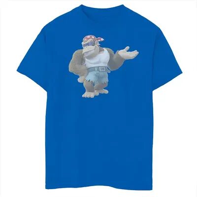 Licensed Character Boys 8-20 Nintendo Donkey Kong Country Funky Kong Tee, Boy's, Size: Small, Med Blue