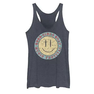Unbranded Juniors' Good Vibes Only Music Festival Tank Top, Girl's, Size: XXL, Blue