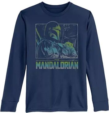 Licensed Character Boys 8-20 Star Wars The Mandalorian & The Child AKA Baby Yoda Color Pop Poster Tee, Boy's, Size: XL, Blue