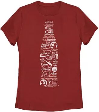 Licensed Character Juniors' Coca Cola Collectable Coke Tee, Girl's, Size: Medium, Red