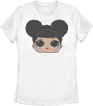 Licensed Character Juniors' LOL Surprise Hoops MVP Big Face Tee, Girl's, Size: Large, White