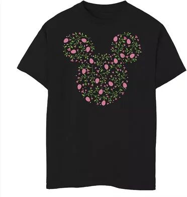 Disney s Mickey Mouse & Friends Boys 8-20 Mickey Floral Egg Fill Graphic Tee, Boy's, Size: XL, Black