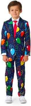 Suitmeister Boys 4-16 Suitmeister Confetti Balloons Jacket, Pants & Tie Navy Party Suit Set, Boy's, Size: 12-14, Blue