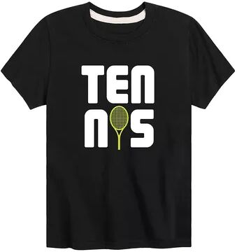 Licensed Character Boys 8-20 Tennis With Racket Graphic Tee, Boy's, Size: Medium, Black