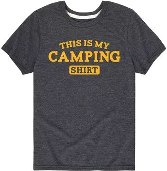 Licensed Character Boys 8-20 This Is My Camping Shirt Graphic Tee, Boy's, Size: XL, Dark Grey