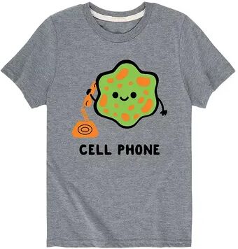 Licensed Character Boys 8-20 Cell Phone Graphic Tee, Boy's, Size: Large, Grey