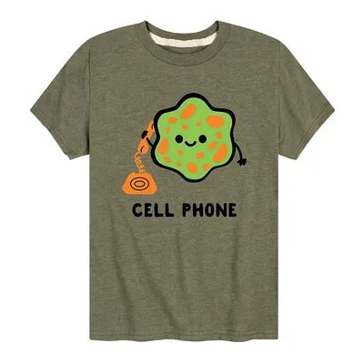 Licensed Character Boys 8-20 Cell Phone Graphic Tee, Boy's, Size: XL, Med Green