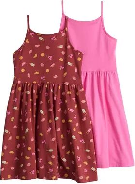 Jumping Beans Girls 4-12 Jumping Beans 2-Pack Spaghetti Strap Tank Dresses, Girl's, Size: 8, Dark Pink