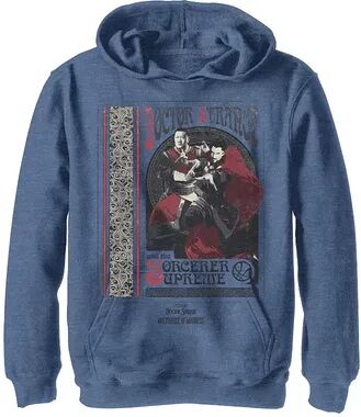 Licensed Character Boys 8-20 Doctor Strange Movie 2 Sorcerer Supreme Group Shot Hoodie, Boy's, Size: Medium, Blue