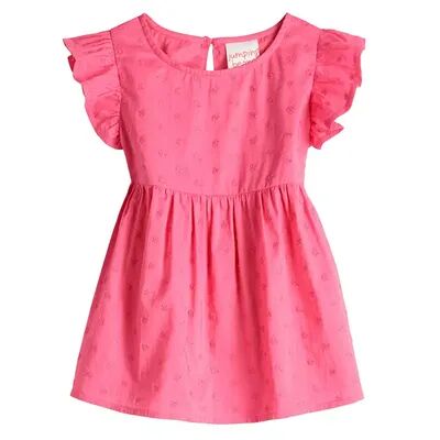 Jumping Beans Toddler Girl Jumping Beans Flutter Sleeve Baby Doll Top, Toddler Girl's, Size: 5T, Med Pink