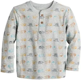 Jumping Beans Toddler Boy Jumping Beans Star Wars The Mandalorian Grogu aka Baby Yoda Print Henley Tee, Toddler Boy's, Size: 4T, Med Grey