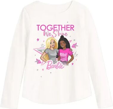 Jumping Beans Girls 4-12 Jumping Beans Barbie Together We Shine Graphic Tee, Girl's, Size: 6, Natural