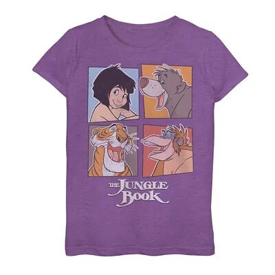 Disney Girls 7-16 Jungle Book Mowgli And Friends Graphic Tee, Girl's, Size: XL, Purple
