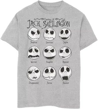 Disney s Nightmare Before Christmas Boys 8-20 Jack Graphic Tee, Boy's, Size: Small HUSKY, Med Grey