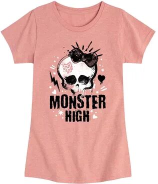 Licensed Character Girls 7-16 Monster High Skullette Punk Graphic Tee, Girl's, Size: Small (7), Pink