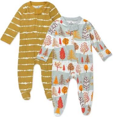 HONEST BABY CLOTHING Baby Boy HONEST BABY CLOTHING Organic 2-Pack Sleep & Plays, Infant Boy's, Size: 0-3 Months, Gold