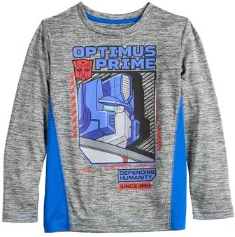 Jumping Beans Boys 4-12 Jumping Beans Transformers Optimus Prime Long Sleeve Graphic Tee, Boy's, Size: 7, Grey