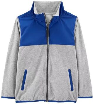 Carter's Boys 4-14 Carter's Zip Fleece Jacket, Boy's, Size: 6, Light Grey