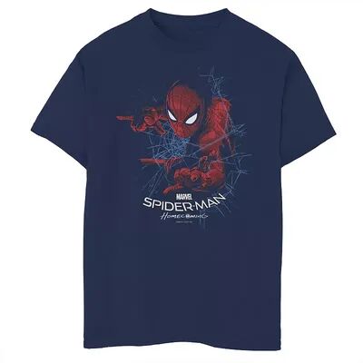 Marvel Boys 8-20 Marvel Spider-Man Homecoming Cob Web Stealth Graphic Tee, Boy's, Size: XL, Blue