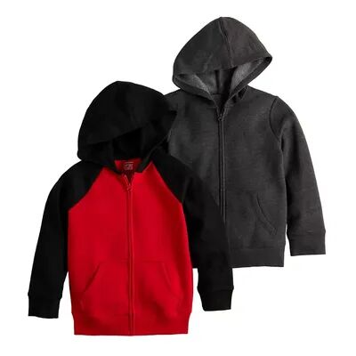 Jumping Beans Boys 4-12 Jumping Beans 2 Pack Zip Hoodie Set, Boy's, Size: 7, Med Red