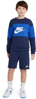 Nike Boys 8-20 Nike French-Terry Fleece Sweatshirt & Shorts Tracksuit, Boy's, Size: Large, Blue