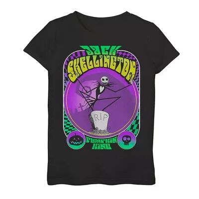 Licensed Character Disney's The Nightmare Before Christmas Girls 7-16 Jack Skellington Graphic Tee, Girl's, Size: Large, Black