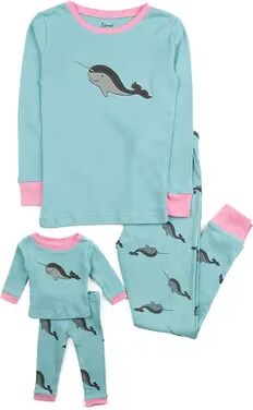 Leveret Girls & Doll Cotton Pajamas Whale 8 Year, Girl's, Size: 5T