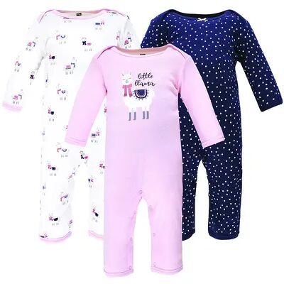 Hudson Baby Infant Girl Cotton Coveralls, Little Llama, Infant Girl's, Size: 0-3 Months, Med Pink