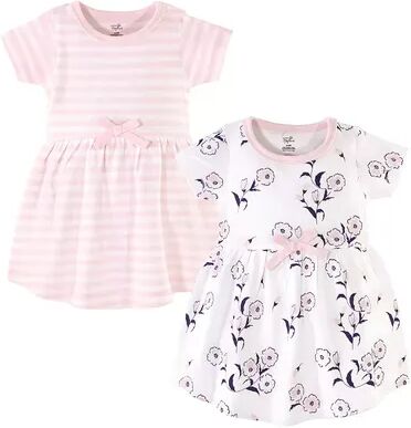 Touched by Nature Baby and Toddler Girl Organic Cotton Short-Sleeve Dresses 2pk, Wild Flowers, Toddler Girl's, Size: 3T, Med Pink