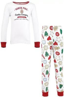 Touched by Nature Unisex Baby and Toddler Organic Cotton Tight-Fit Pajama Set, Christmas Cookies, Toddler Unisex, Size: 4T, Brt Red