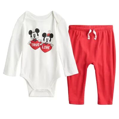 Disney s Mickey & Minnie Mouse Baby Girl Bodysuit & Leggings Set by Jumping Beans , Infant Girl's, Size: Newborn, White