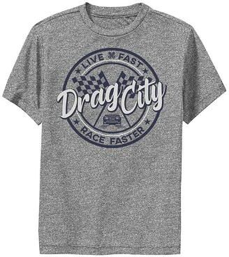 Disney / Pixar Cars Boys 8-20 Drag City Circle Logo Performance Graphic Tee, Boy's, Size: Small, Dark Grey