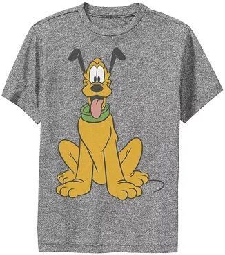 Disney s Mickey Mouse Boys 8-20 Pluto The Dog Portrait Performance Graphic Tee, Boy's, Size: Medium, Dark Grey