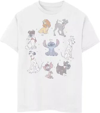 Disney Boys 8-20 Classic Disney Dogs Graphic Tee, Boy's, Size: Small, White