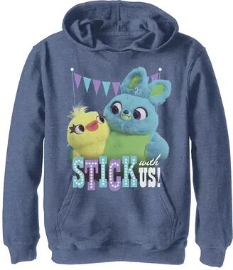 Disney / Pixar Toy Story 4 Boys 8-20 Ducky & Bunny Stick With Us Pullover Hoodie, Boy's, Size: XL, Blue