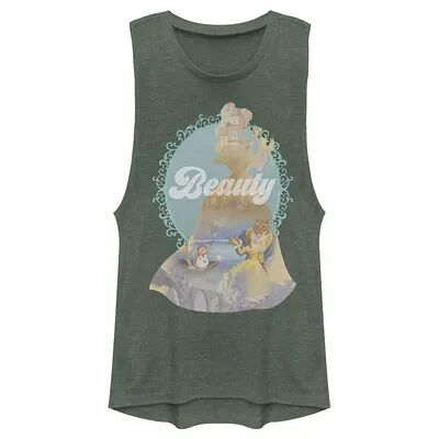 Licensed Character Juniors' Disney Beauty & The Beast Enchanted Dance Muscle Tank Top, Girl's, Size: XXL, Green