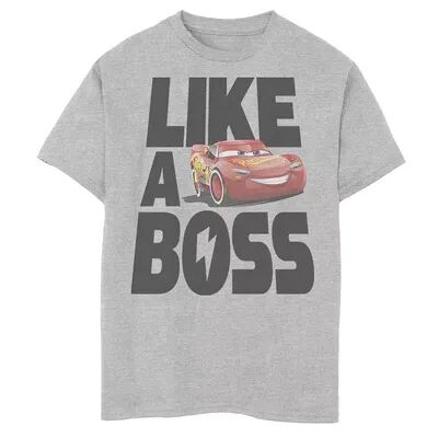 Disney / Pixar's Cars 3 Boys 8-20 McQueen Like A Boss Graphic Tee, Boy's, Size: Medium, Grey